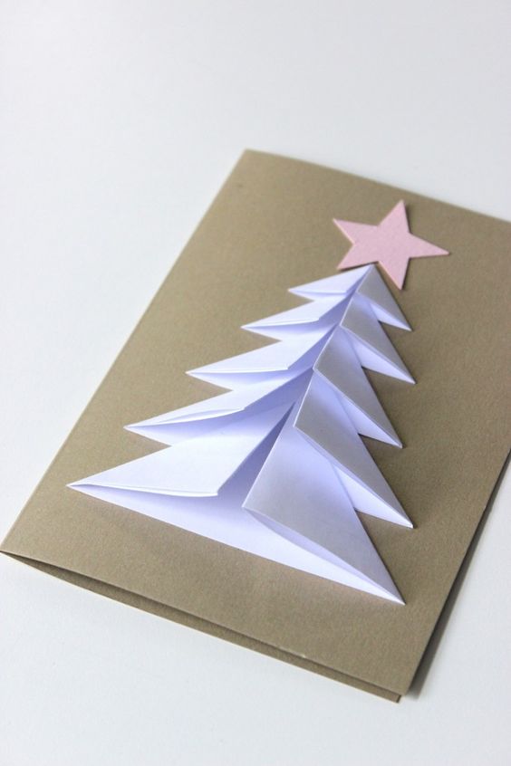 cartão de natal com cartolina e folha a4